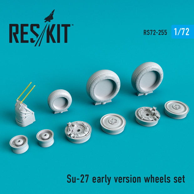 Sukhoi Su-27 Wheels early version set Scale 1:72 ResKit RS72-0255 for Aircraft Model Kit