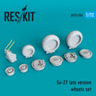 Sukhoi Su-27 Wheels set Late version set Scale 1:72 ResKit RS72-0256 for Aircraft Model Kit