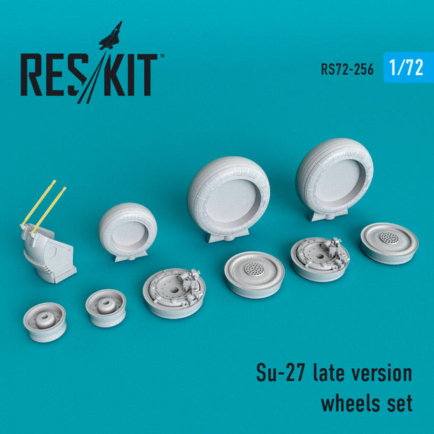 Sukhoi Su-27 Wheels set Late version set Scale 1:72 ResKit RS72-0256 for Aircraft Model Kit