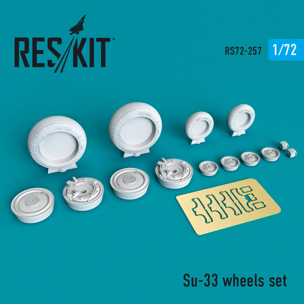 Sukhoi Su-33 Wheels set Scale 1:72 ResKit RS72-0257 for Aircraft Model Kit