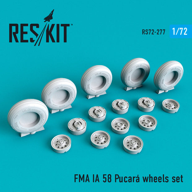 FMA IA 58 Pucará (Pucara) Wheels set Scale 1:72 ResKit RS72-0277 for Aircraft Model Kit