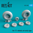 Heinkel He.111 Wheels set early type Scale 1:72 ResKit RS72-0285 for Aircraft Model Kit