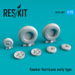 Hawker Hurricane Wheels set early type Scale 1:72 ResKit RS72-0287 for Aircraft Model Kit