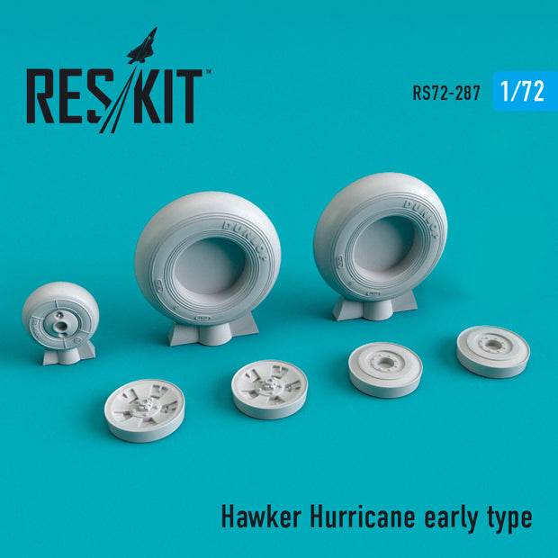 Hawker Hurricane Wheels set early type Scale 1:72 ResKit RS72-0287 for Aircraft Model Kit