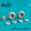 Hawker Hurricane Wheels set late type 1 Scale 1:72 ResKit RS72-0288 for Aircraft Model Kit
