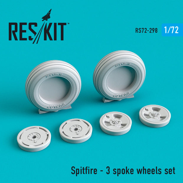 Spitfire (3 spoke) Wheels set Scale 1:72 ResKit RS72-0298 for Aircraft Model Kit