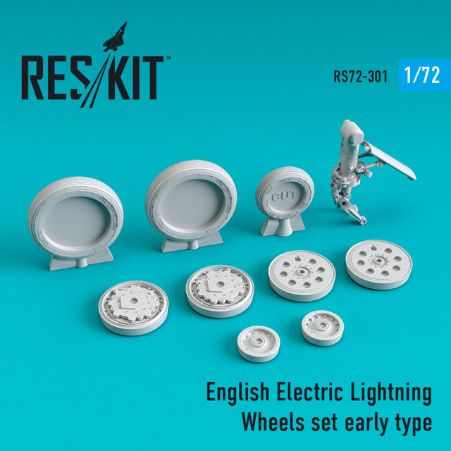 EE Lightning Wheels set early type Scale 1:72 ResKit RS72-0301 for Aircraft Model Kit