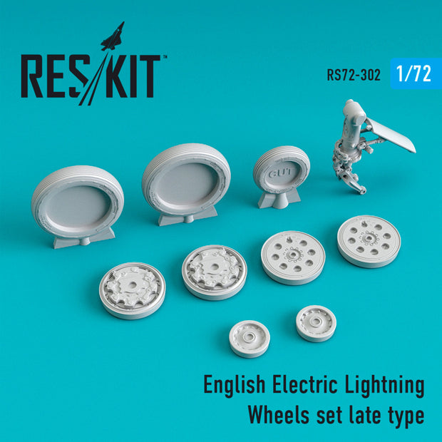 EE Lightning Wheels set late type Scale 1:72 ResKit RS72-0302 for Aircraft Model Kit