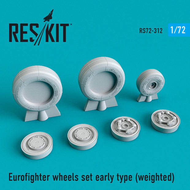 Eurofighter Wheels set early type (weighted) Scale 1:72 ResKit RS72-0312 for Aircraft Model Kit