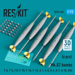 Mk.82 Bombs (6 pcs) (F-4, F-5, F-8, F-15, F-16, F-18, A-1, A-4, A-6, A-7, A-10, Kfir) (3D Printed) Scale 1:72 ResKit RS72-0342
