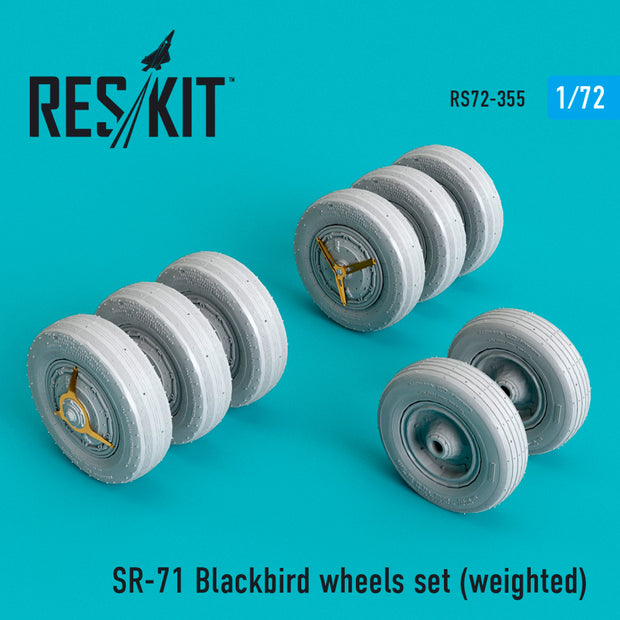 Lockheed SR-71 Blackbird Wheels set (weighted) Scale 1:72 ResKit RS72-0355 for Aircraft Model Kit