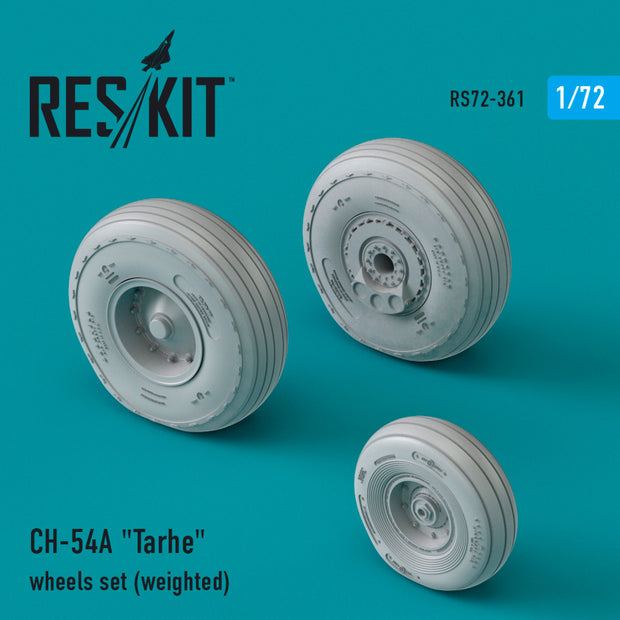 Sikorsky CH-54A Tarhe Wheels set (weighted) Scale 1:72 ResKit RS72-0361 for Helicopters Model Kit