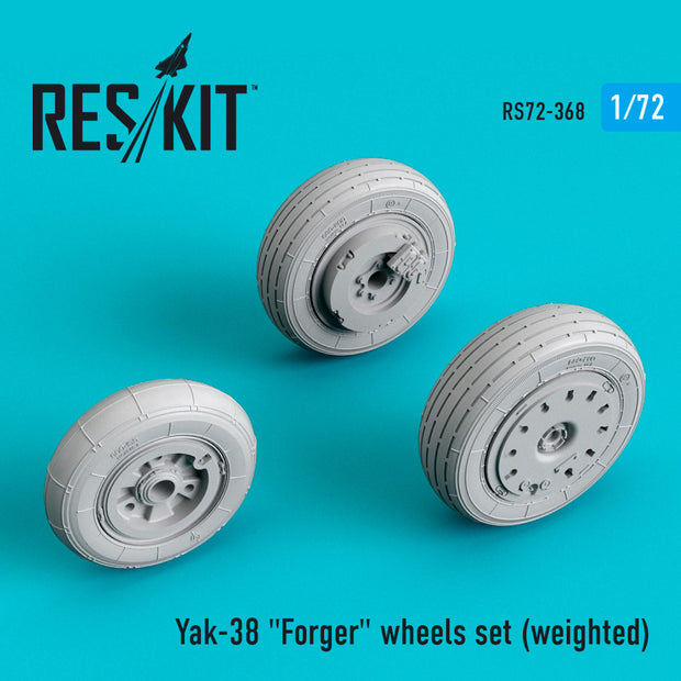 Yakovlev Yak-38 Forger Wheels set (weighted) Scale 1:72 ResKit RS72-0368 for Aircraft Model Kit