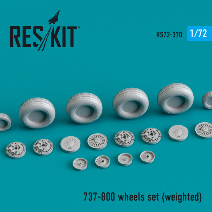 Boeing 737-800 Wheels set (weighted) Scale 1:72 ResKit RS72-0370 for Aircraft Model Kit