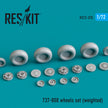 Boeing 737-800 Wheels set (weighted) Scale 1:72 ResKit RS72-0370 for Aircraft Model Kit