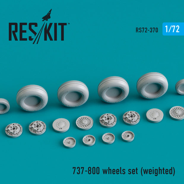 Boeing 737-800 Wheels set (weighted) Scale 1:72 ResKit RS72-0370 for Aircraft Model Kit
