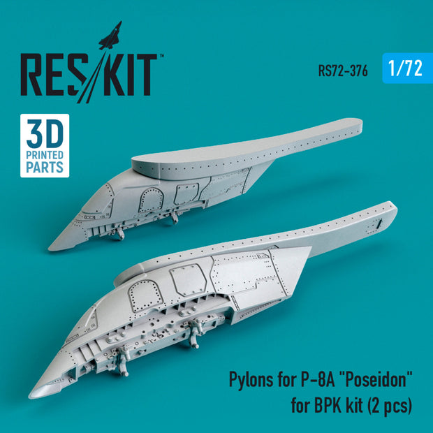 Pylons for Boeing P-8A Poseidon for BPK kit (2 pcs) (3D Printing) Scale 1:72 ResKit RS72-0376 for Aircraft Model Kit