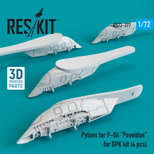 Pylons for Boeing P-8A Poseidon for BPK kit (4 pcs) (3D Printing) Scale 1:72 ResKit RS72-0377 for Aircraft Model Kit