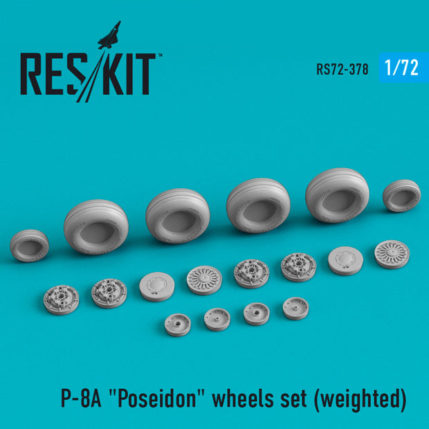 Boeing P-8A Poseidon Wheels set (weighted) Scale 1:72 ResKit RS72-0378 for Aircraft Model Kit