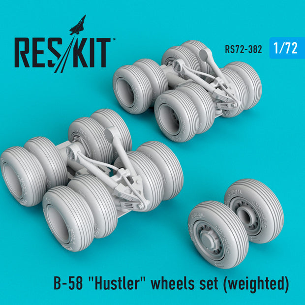 Convair B-58 Hustler Wheels set (weighted) Scale 1:72 ResKit RS72-0382 for Aircraft Model Kit