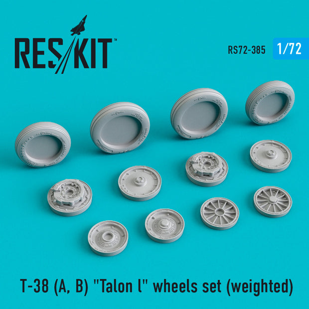Northrop T-38 (A, B) Talon l Wheels set (weighted) Scale 1:72 ResKit RS72-0385 for Aircraft Model Kit
