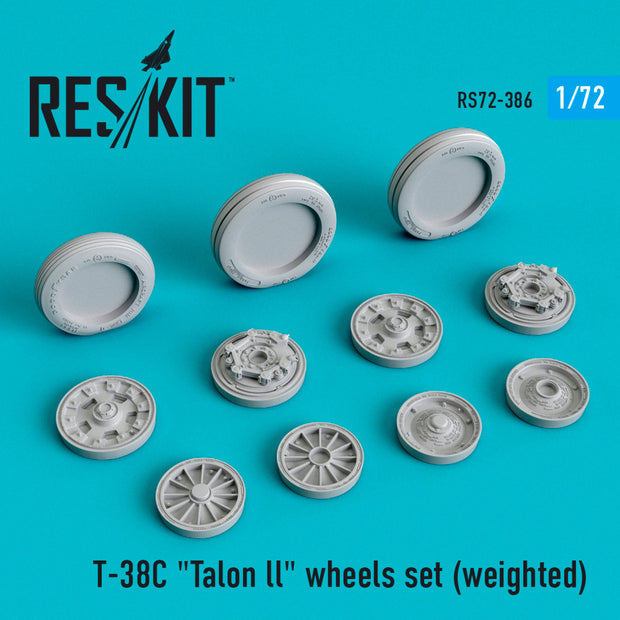 Northrop T-38C Talon ll Wheels set (weighted) Scale 1:72 ResKit RS72-0386 for Aircraft Model Kit