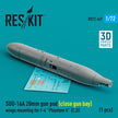 SUU-16A 20mm gun pod (close gun bay) wings mounting for McDonnell Douglas F-4 Phantom II (C,D) (1 pcs) (3D Printed) Scale 1:72 ResKit RS72-0467