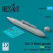 SUU-23 20mm gun pod (close gun bay) for McDonnell Douglas F-4 Phantom II (USAF) (1 pcs) (3D Printed) Scale 1:72 ResKit RS72-0471