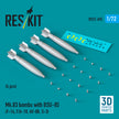 Mk.83 Bombs with BSU-85 (4 pcs) (F-14, F/A-18, AV-8B, S-3) (3D printed) Scale 1:72 ResKit RS72-0495 for Aircraft Model Kit
