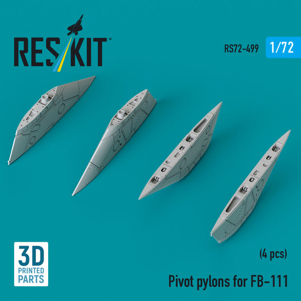 Pivot Pylons for FB-111 (4 pcs) Scale 1:72 ResKit RS72-0499 for Aircraft Model Kit