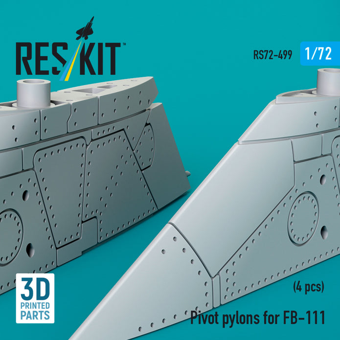 Pivot Pylons for FB-111 (4 pcs) Scale 1:72 ResKit RS72-0499 for Aircraft Model Kit