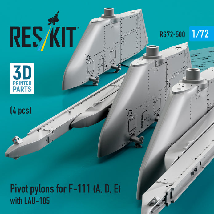 Pivot Pylons for F-111 (A,D,E) with LAU-105 (4 pcs) Scale 1:72 ResKit RS72-0500 for Aircraft Model Kit
