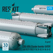 CBU-89A Cluster Bombs GATOR (4 pcs) (A-10, F-15E, F-16, B-52, B-1B, B-2) (3D Printed) Scale 1:72 ResKit RS72-0514 for Aircraft Model Kit