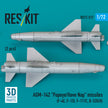 AGM-142 Popeye/Have Nap Missiles (2 pcs) (F-4E, F-15I, F-111C, B-52G/H) (3D Printed) Scale 1:72 ResKit RS72-0517 for Aircraft Model Kit