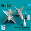 R-40RD (AA-6 Acrid) Missiles (2 pcs) (MiG-25PD, MiG-25PDS) (3D Printed) Scale 1:72 ResKit RS72-0528 for Aircraft Model Kit