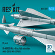 R-40RD (AA-6 Acrid) Missiles (2 pcs) (MiG-25PD, MiG-25PDS) (3D Printed) Scale 1:72 ResKit RS72-0528 for Aircraft Model Kit