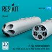 B-13L Rocket Launchers (2 pcs) (Su-17/22, Su-24, Su-25 ,MiG-27, MiG-29) (3D Printed) Scale 1:72 ResKit RS72-0529 for Helicopters / Aircraft Model Kit