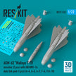 AGM-62 Walleye II ER missiles (2 pcs) with AN/AWG-16 data link pod (1 pcs) (A-4, A-6, A-7, F-4, F/A-18) (3D Printed) Scale 1:72 ResKit RS72-0533