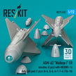 AGM-62 Walleye II ER missiles (2 pcs) with AN/AWG-16 data link pod (1 pcs) (A-4, A-6, A-7, F-4, F/A-18) (3D Printed) Scale 1:72 ResKit RS72-0533