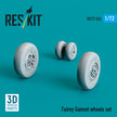 Fairey Gannet Wheels set (3D Printed) Scale 1:72 ResKit RS72-0536 for Aircraft Model Kit