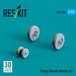 Fairey Gannet Wheels set (3D Printed) Scale 1:72 ResKit RS72-0536 for Aircraft Model Kit