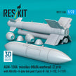 AGM-130A missiles (Mk84 warhead) (2 pcs) with AN/AXQ-14 data link pod (1 pcs) (F-16I, F-15E, F-111F) (3D Printed) Scale 1:72 ResKit RS72-0538