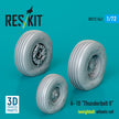 A-10 Thunderbolt II (weighted) wheels set (3D Printed) Scale 1:72 ResKit RS72-0541