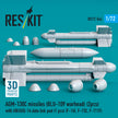 AGM-130C missiles (BLU-109 warhead) (2 pcs) with AN/AXQ-14 data link pod (1 pcs) (F-16I, F-15E, F-111F) (3D Printed) Scale 1:72 ResKit RS72-0544