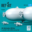 AN-M64 bombs (500 lbs) for all USAF & RAF of WW2 War (6 pcs) (3D Printed) Scale 1:72 ResKit RS72-0545