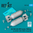 AN-M65 (AN-M59) bombs (1000 lbs) for all USAF & RAF of WW2 (2 pcs) (3D Printed) Scale 1:72 ResKit RS72-0547