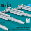 Matra MICA-IR missiles (4 pcs) (Mirage 2000, Rafale, Gripen, Eurofighter) (3D Printed) Scale 1:72 ResKit RS72-0549