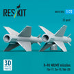 R-98 MR/MT missiles (2 pcs) (Su-11, Su-15, Yak-28) (3D Printed) Scale 1:72 ResKit RS72-0574