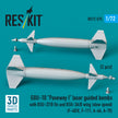 GBU-10 Paveway I laser guided bombs with BSU-37/B fin and BSU-3A/B wing (slow speed) (2 pcs) (F-4D/E, F-111, A-6A, A-7E) (3D Printed) Scale 1:72 ResKit RS72-0575