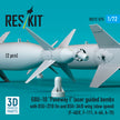 GBU-10 Paveway I laser guided bombs with BSU-37/B fin and BSU-3A/B wing (slow speed) (2 pcs) (F-4D/E, F-111, A-6A, A-7E) (3D Printed) Scale 1:72 ResKit RS72-0575